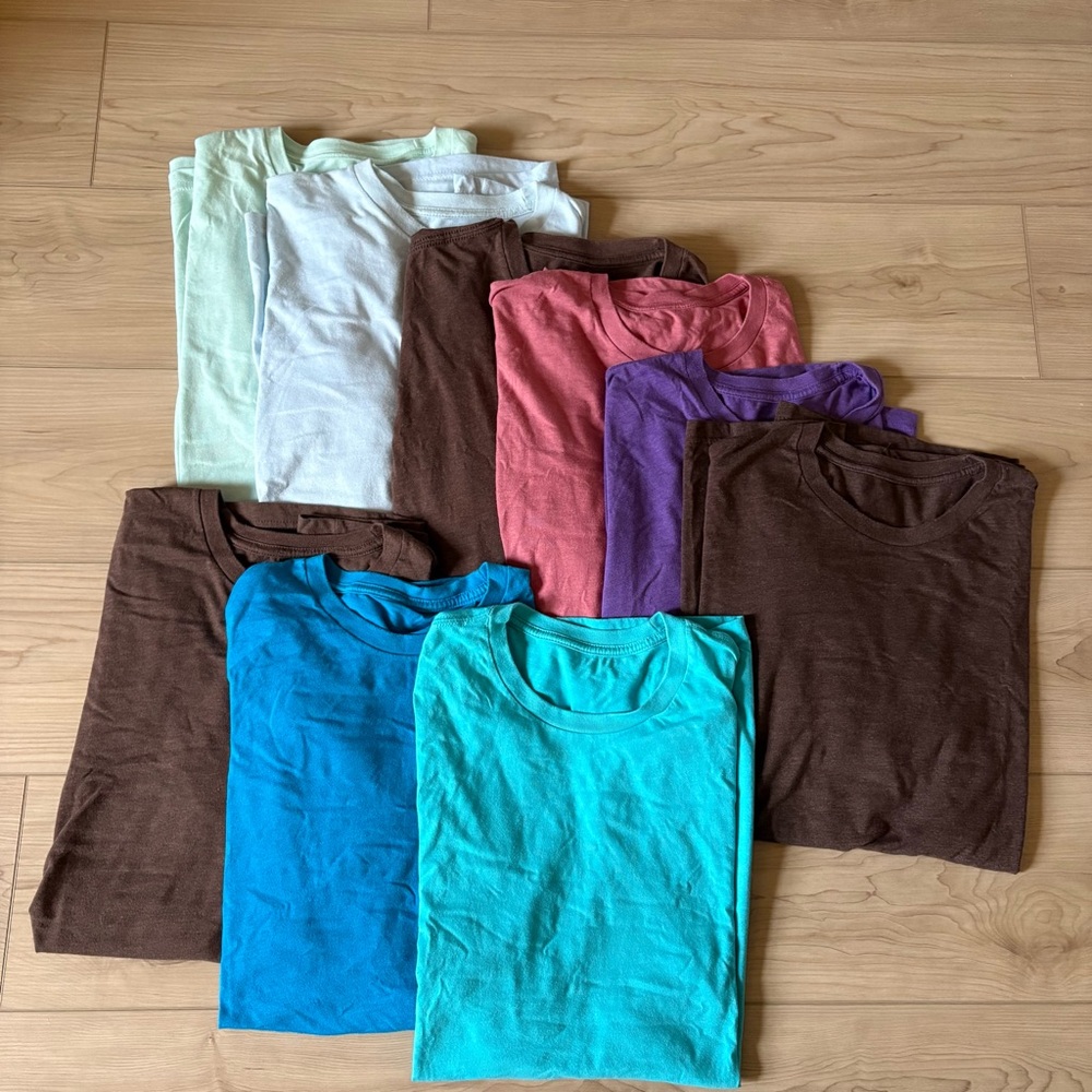 LOT of 9 bold colored basic t-shirts (XL - Next Level Apparel 6210)